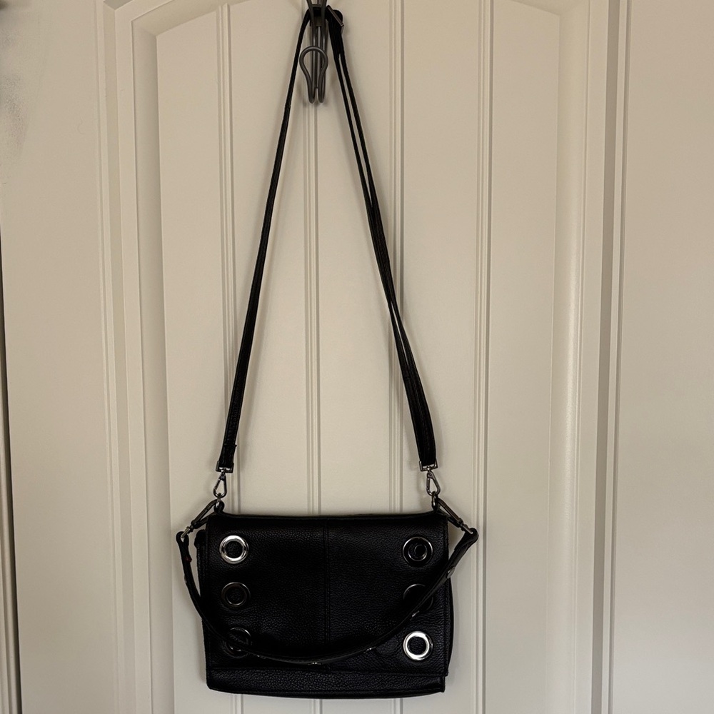 Hammitt Black Crossbody Bag with gunmetal Accents